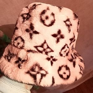 Inspired designer faux fur bucket hat